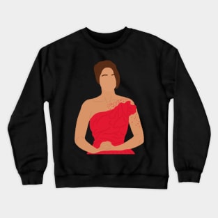 Katniss Everdeen: Red Dress! Sticker Crewneck Sweatshirt